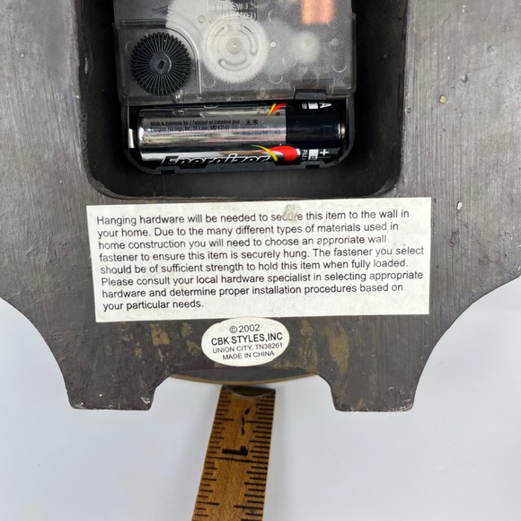 Vtg Y2K Steampunk Pocket Watch Wall Clock Table Display Yellow Bronze TESTED - Picture 3 of 10